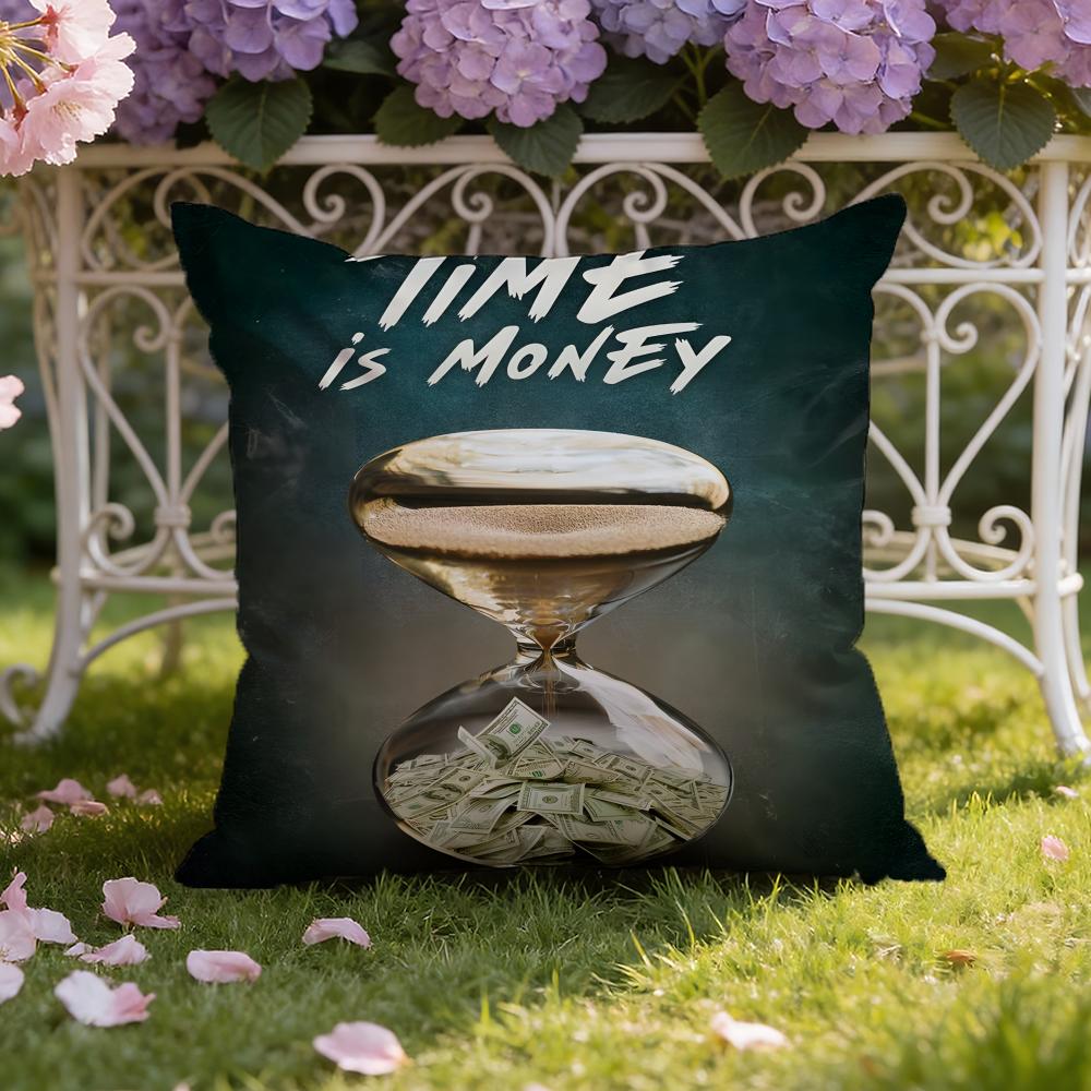 Movie T-Time is Money Cushion Cover Home & Car Dual-Scene Pillow Cover: Reversible for Premium Comfort