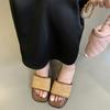 Summer Weave Women Beach Slippers Concise Open Toe Slide Ladies Outdoor Comfort Soft Sole Sandalias