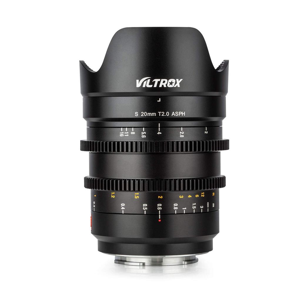 VILTROX S20mm ASPH Professional Cinema Cinema Prime Cinema Lens for Sony Large Aperture Prime Manual for and Professional Video Videography T2.0 Lens,