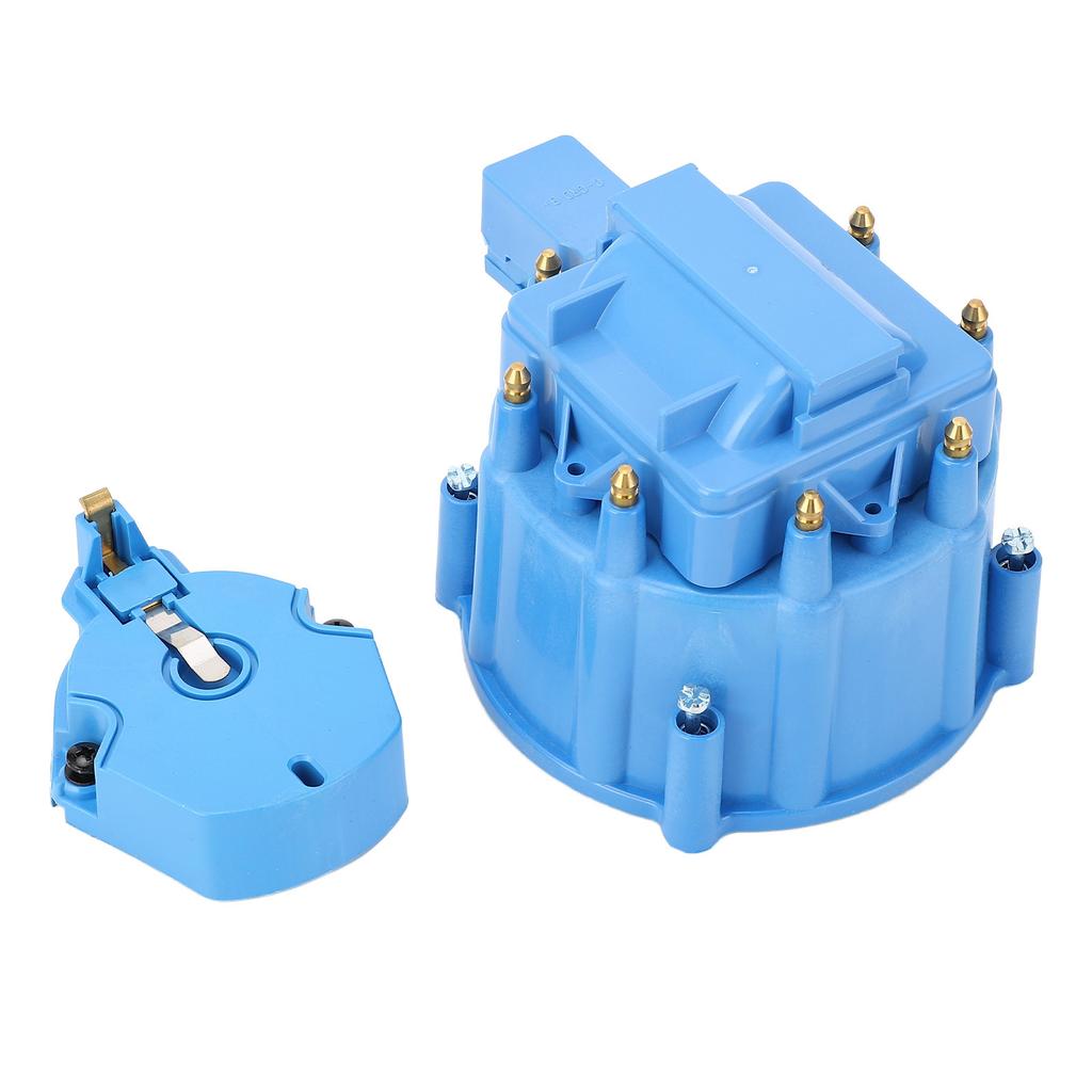 HEI Distributor Cap and Rotor Heavy Duty Large Distributor Cap Set for SBC 283 305 307 327 350 400 K549 Blue
