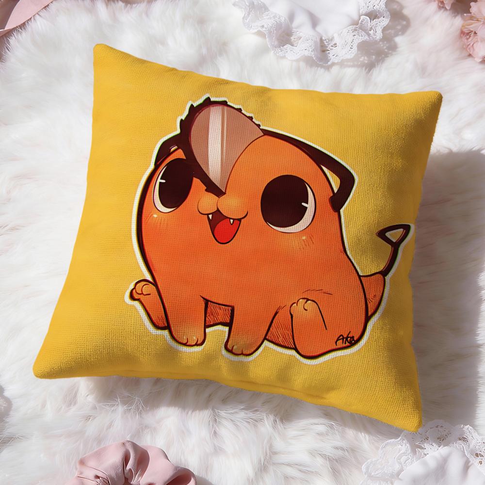 cChainsaw Manss anime Cushion Cover Premium Comfort Reversible Pillow Cove -Two in One Design for Any Room & Car Interior
