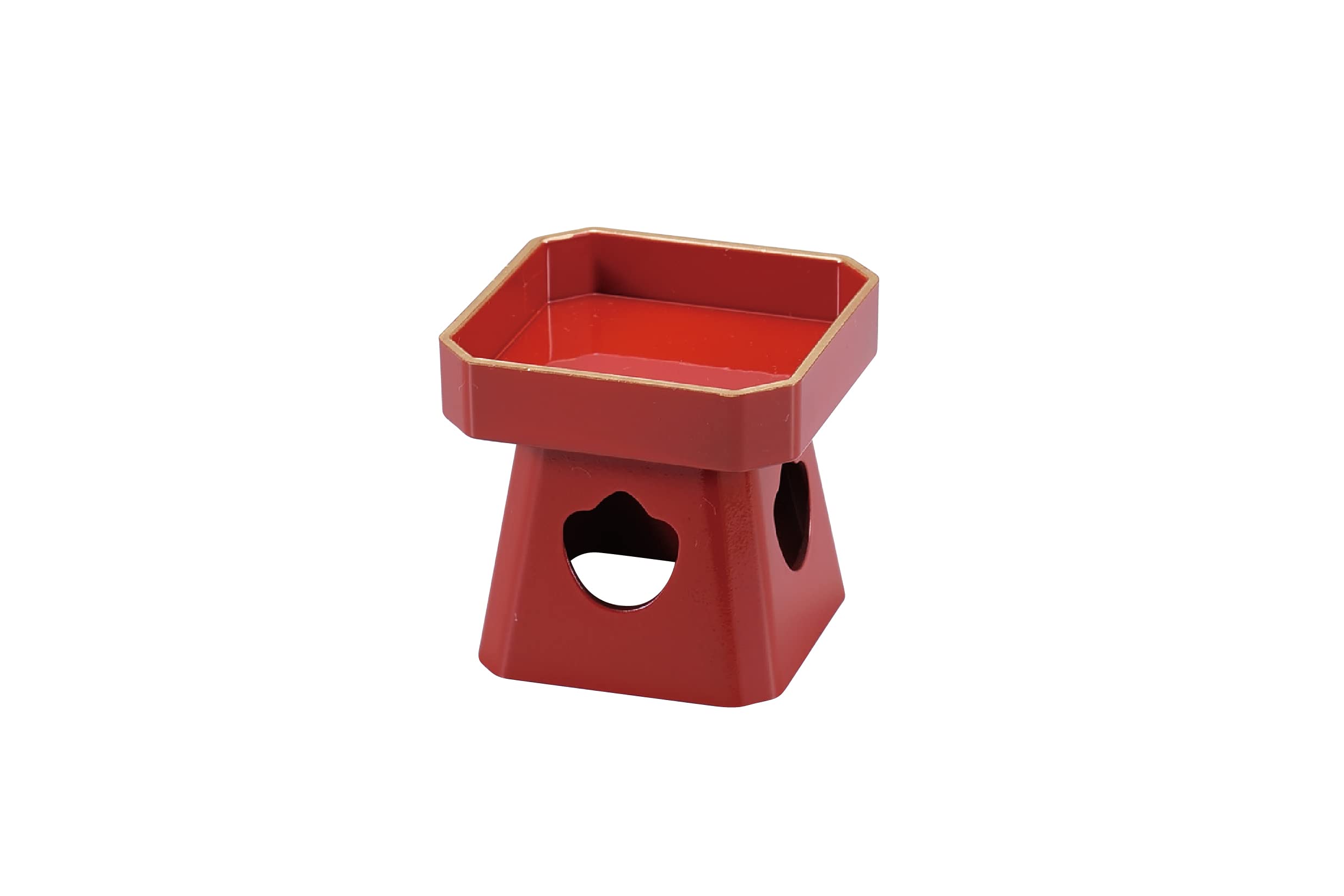 

Tatsumiya Mini H7 57344 Motenashiya Трехсторонняя тарелка, Киноварь, Размер прибл.. Ш8.8 Г8.8