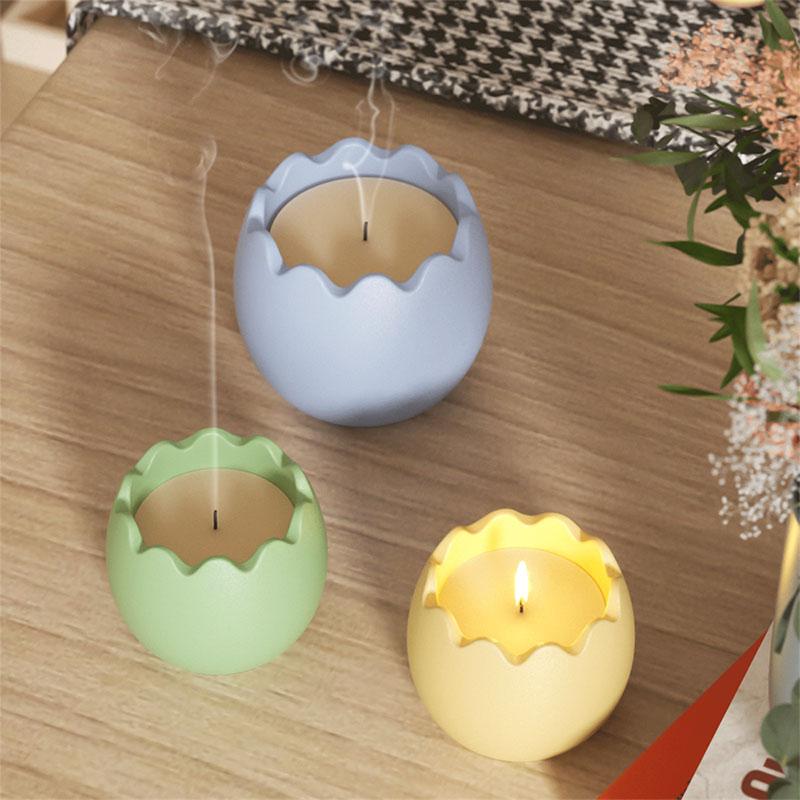 Easter Silicone Molds Smooth Egg Straight-Ear Bunny Shapes For Making Candle Cups Plaster Ornaments DIY Holiday Decor Crafts