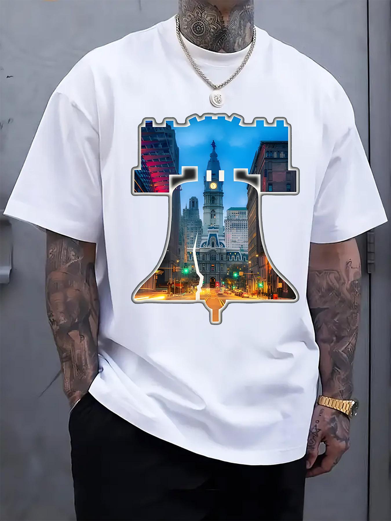 

Philadelphia Landmark Silhouette Print Short-Sleeve T-shirt - Regular Fit XXXXL