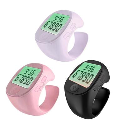 Multifunctional Electronic Finger Rings Tally Counter with Time Display and Easy Button for Prayer 5 Digit Up To 99999