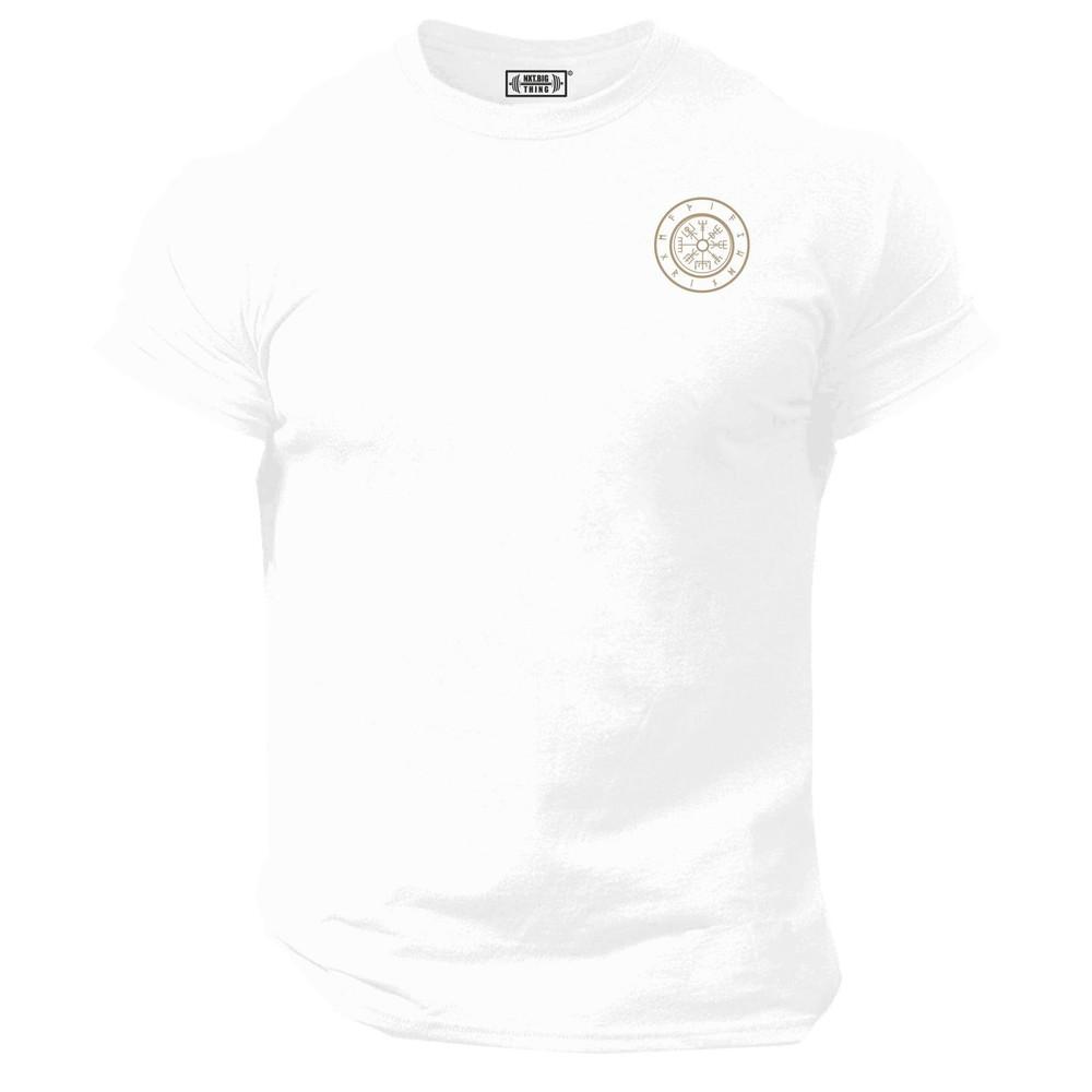 Runic Compass T Shirt Pocket Gym Clothing Bodybuilding Workout Vikings Thor Top