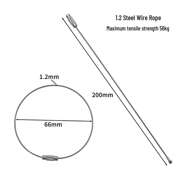Stainless Steel Wire Key Ring and Loop Buckle