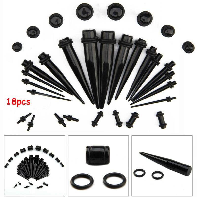 Buy Gauges Expander Stretcher Conical Black Taper Ear Plugs 36 Pcs