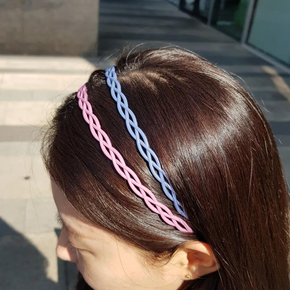 Matte Twist Thin Headband 5-Piece Set 1. Light pastel