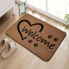 Heart Shaped Paw Print Doormat Entranceway Anti Slip Wear Resistant Machine Washable Rug Nordic Style Home Decor
