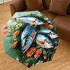 1PC fishes flowers Automatic Open/Close Umbrella with Windproof, 8-Rib Sturdy Canopy, Durable Ribs, Fashionable Design, Outdoor Accessory, Fun Prin, H