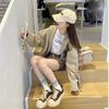 Horse Leather Version~ Versatile Round Head Casual Sports Board Shoes Lace-up Heightening Platform College Little White Shoes Women's 2025 New Models