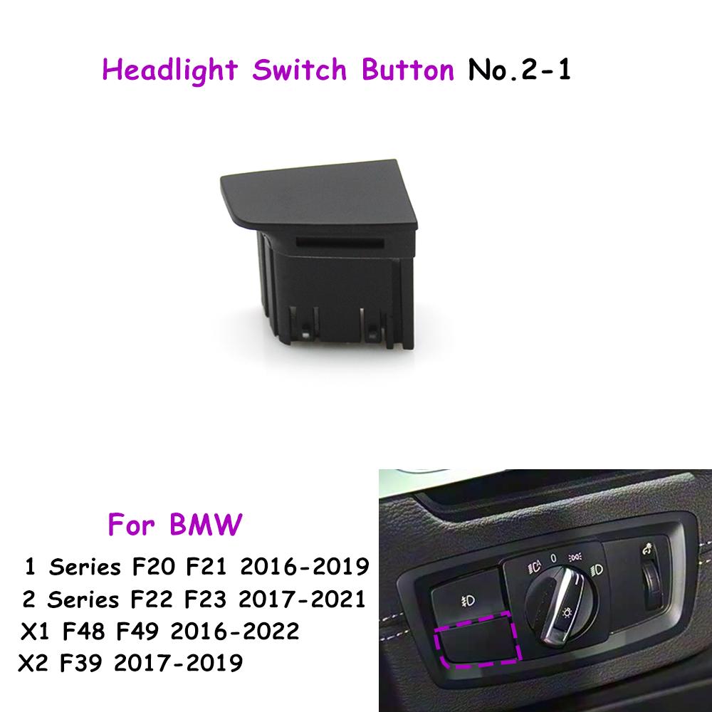 F20 F21 F22 F23 F48 F49 F39 Car Headlight Switch Panel HeadLamp Rotary Front Rear Foglight Button Cover For BMW 1S 2S X1 X2