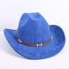 New Color Western Cowboy Hat Men's and Women's Commuting Versatile Simple Wind Wide Brim Top Hat Sun Hat