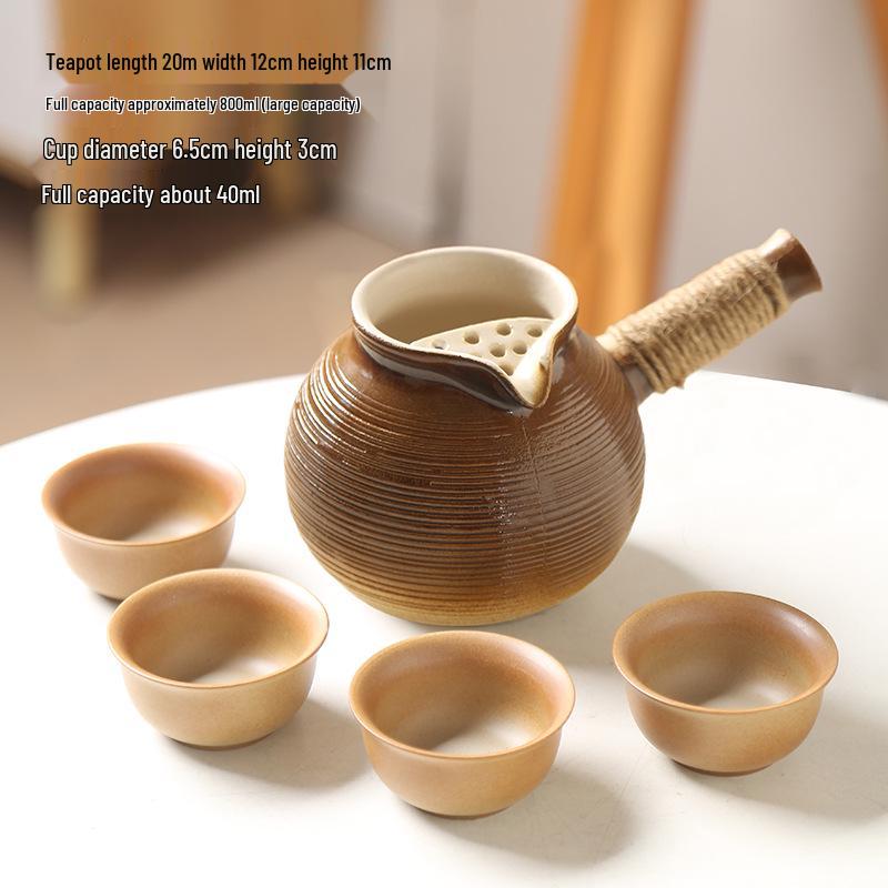 High-Temperature Resistant Ceramic Stove and Teapot Set for Outdoor Tea Brewing and Roasting