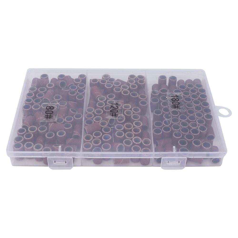 210pcs Electric File Compatible Nail Sanding Bands Pedicure Sanding Bands  For Gel Manicures