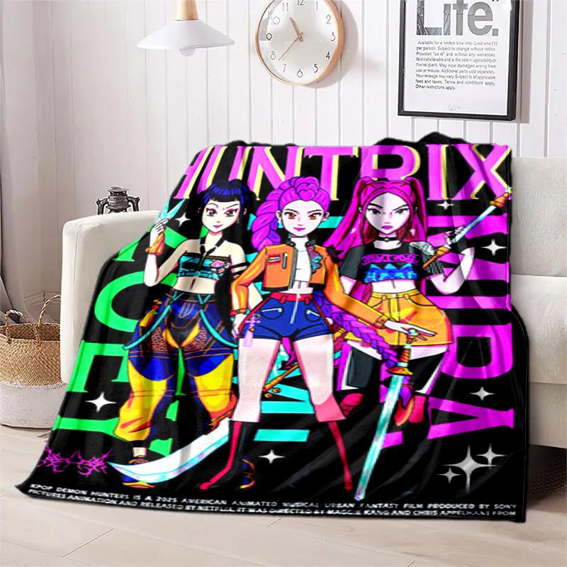Kpop Demon Hunters Blanket Suitable All Seasons Soft Comfortable Sofa Office Home Blanket Holiday Birthday Gift Blanket Home Decor Camping Trip