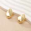 European and American Jewelry Popular Earrings Niche Design Water Drop Shaped Golden Bean Alloy Stud Earrings