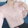 Temperament Versatile Chiffon Shirt for Women Base Shirt Doll Collar Shirt