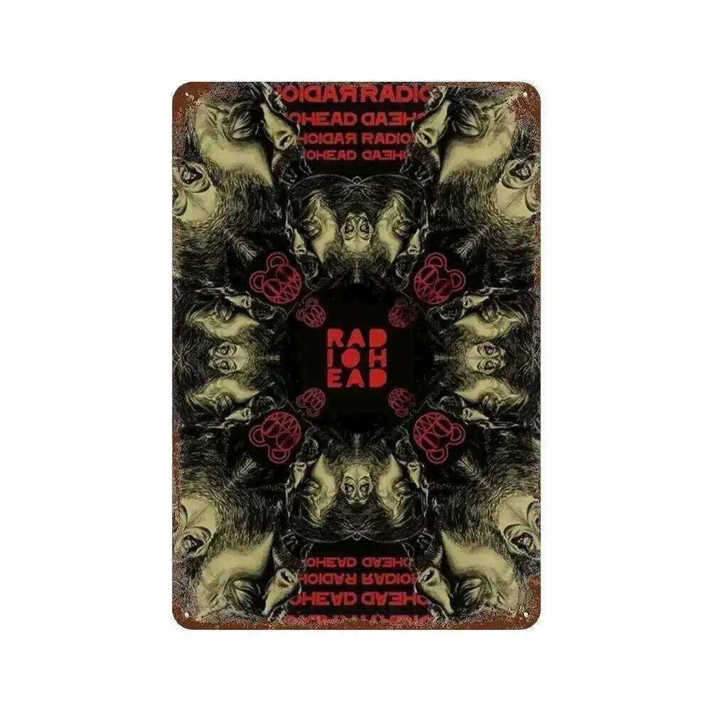 Vintage Rock Band Radiohead Metal Tin Sign Poster Retro Music Art Wall Decor for Home Room Bar Club Man Cave Cafe Pc 26T0104 26T0104