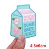 Pink Letter Patch DIY Summer Vibes Embroidered Patches Iron On Patches For Clothing Thermoadhesive Patches Cartoon Sew Bagdes