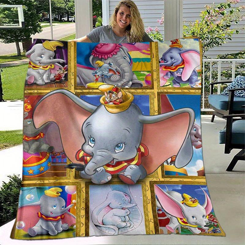 

Dumbo Blanket Ultra-Soft, Warm, Cozy Throw for Living Room, Sofa, Four Seasons Travel Accessory Cute Cartoon Character Home Decoration 130x150cm