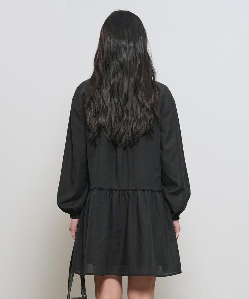 General Idea Pintuck Low-Rise Dress [Black] / Gf2Lop507