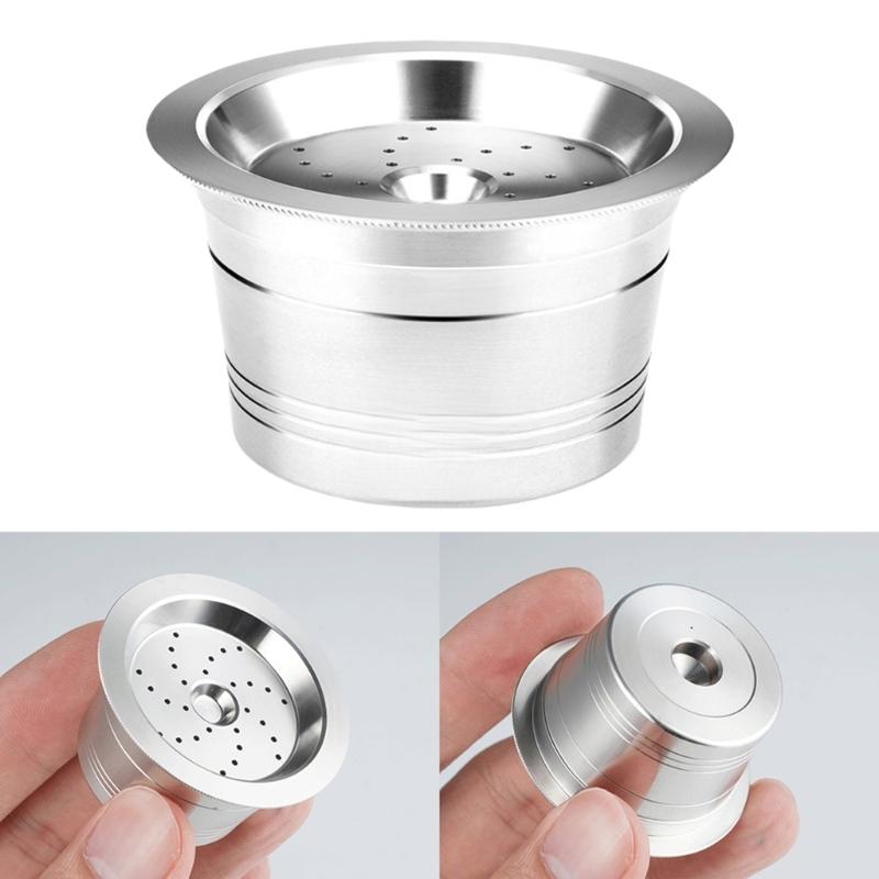 User Friendly Refillable Coffee Filter for Espressos Machine Durable Stainless Steel Coffee Filters with Spoon Brush
