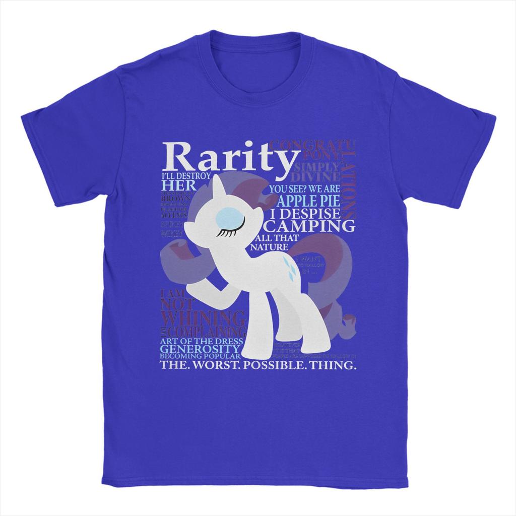 Harajuku The Many Words of Rarity T Shirt Men Cotton Short Sleeve Ponies Friendship Is Magic Round Neck Summer Clothing