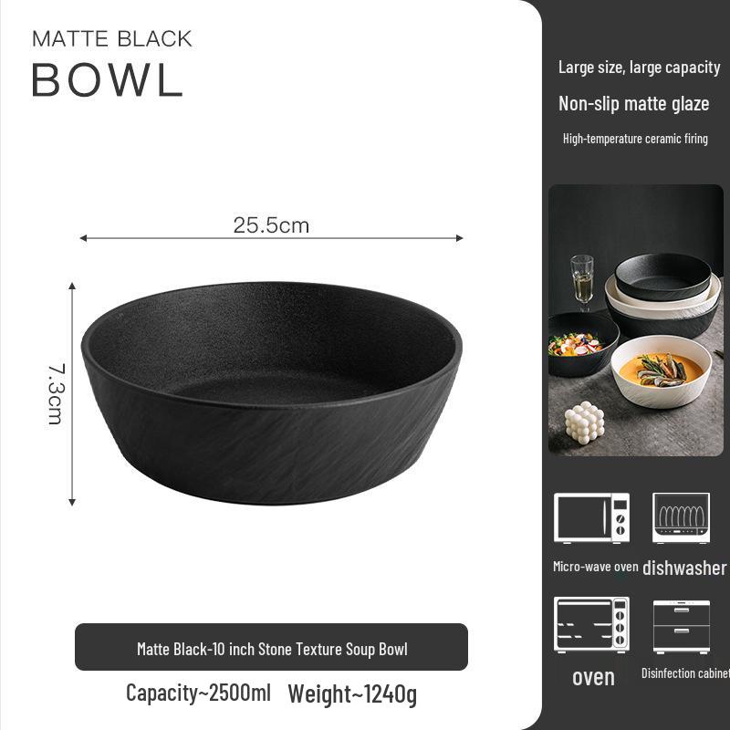 Ceramic Large Capacity 12-Inch Bowl for Soup, Sauerkraut Fish, Boiled Fish, Noodles, and Mao Xuewang.