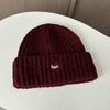 Love love embroidered hat women's autumn and winter casual versatile knitted hat ear protection warm thickened wool hat