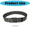 Adjustable Length Rivet Studded Waist Belt with PU Leather Full Studs for Trendy Rock Styles Enthusiasts Hiphop Decors