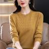 Warme Strickpullover-Oberteile für Damen im Frühling und Herbst im westlichen Stil, Mutterkleidung, langärmelig, lockerer, großer, dünner Pullover