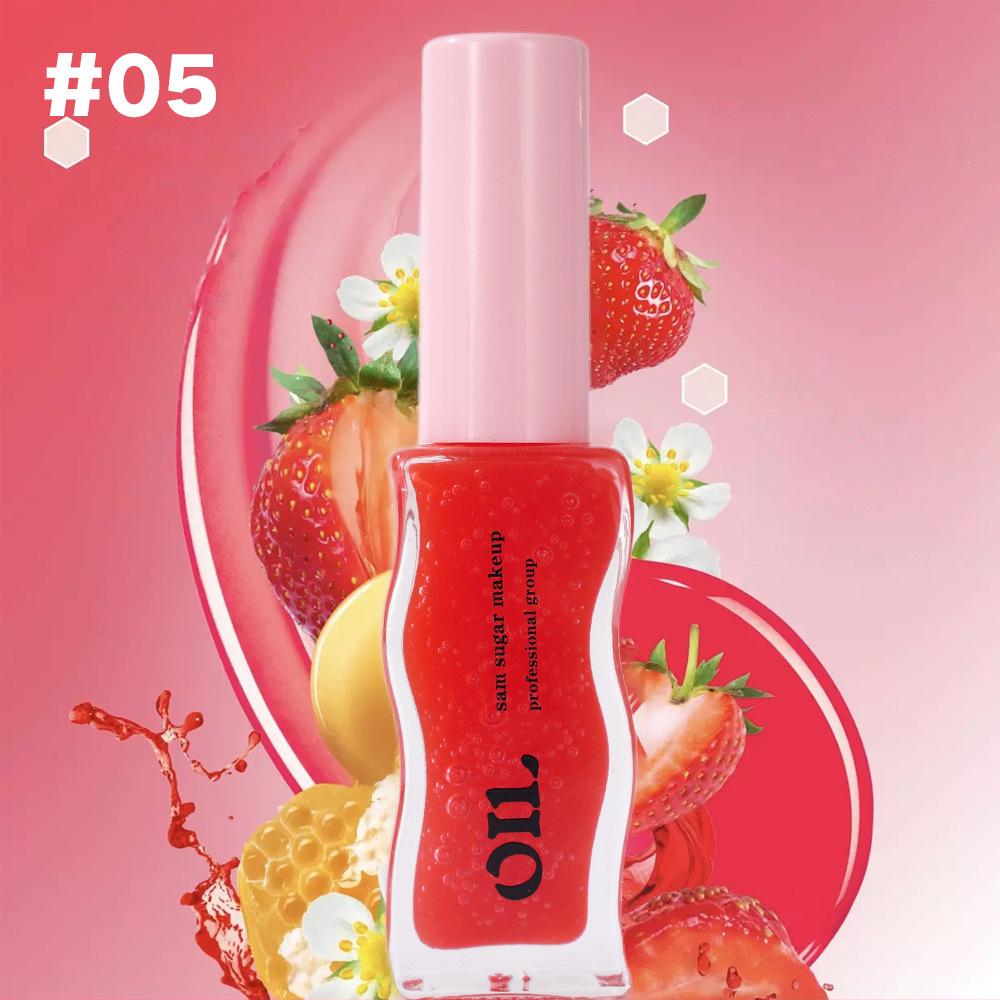 

SAM SUGAR Fruit Honey Lip Oil: Long-lasting Moisturizing Tint & Pearlescent Gloss Lip Balm.