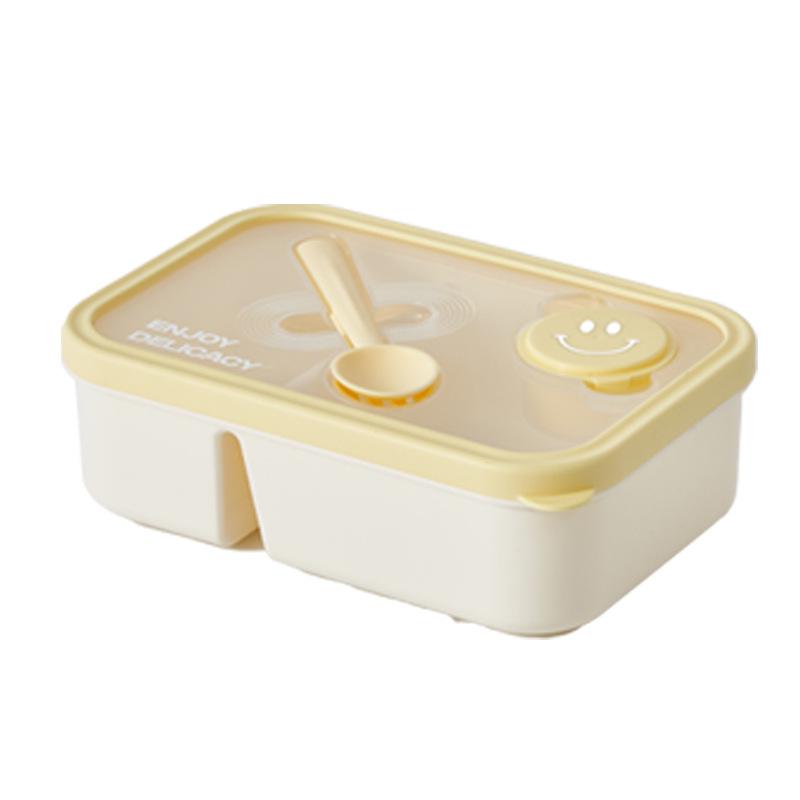 Microwaveable Bento Lunch Box with Utensils & Dressing Container