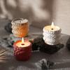 Circular, Stone Pattern Storage Box, Space Moon Pattern, Candle Cup, Aromatherapy Gypsum Jar, Silicone Mold, Candle Mold, White