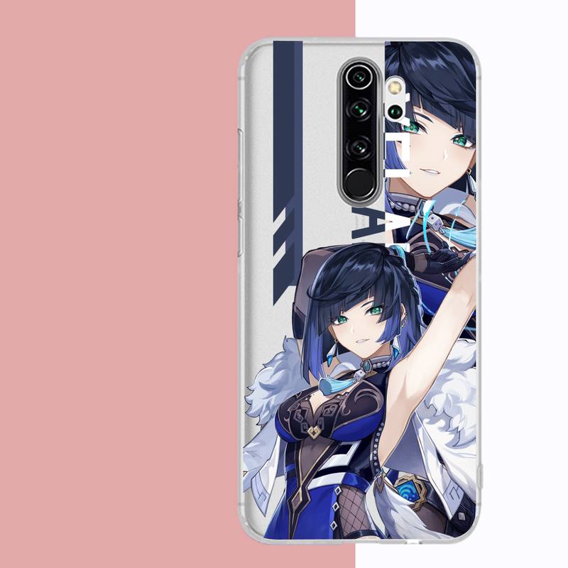 Anime Genshin Impact Cyno Zhongli Handyhülle für Samsung A51 A52 A71 A12 für Redmi 7 9 9A für Huawei Honor8X 10i Klare Hülle