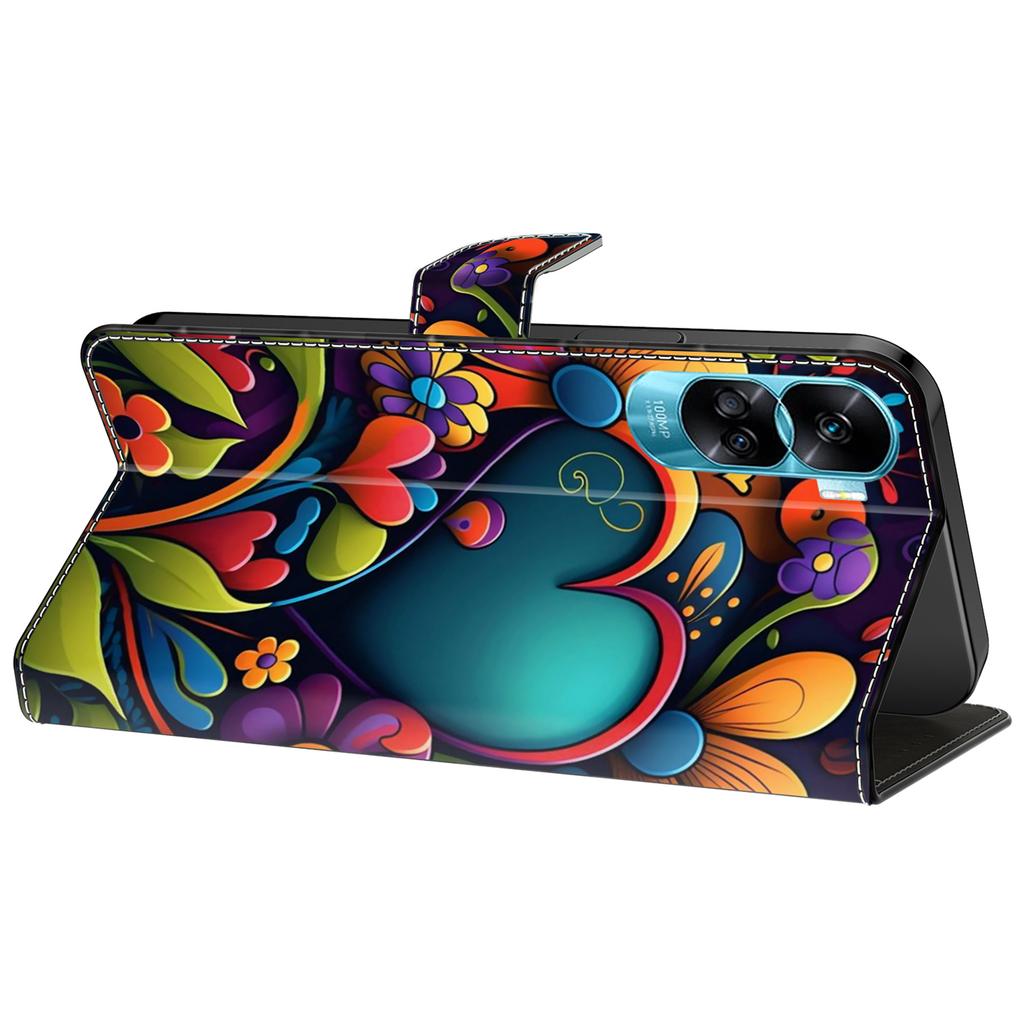 Für Honor 90 Lite 5G/X50i 5G Hüllen Magnetische Handyhülle Musterdruck Brieftasche Kratzfeste Handyhülle