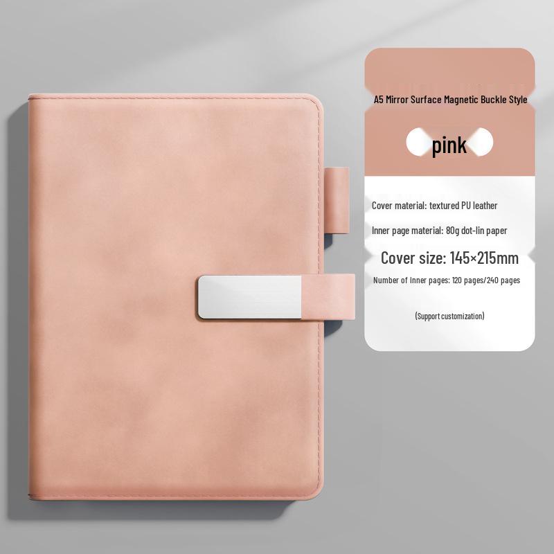 A5 Custom Logo Soft Leather Business Notebook Gift Set with Buckle Closure