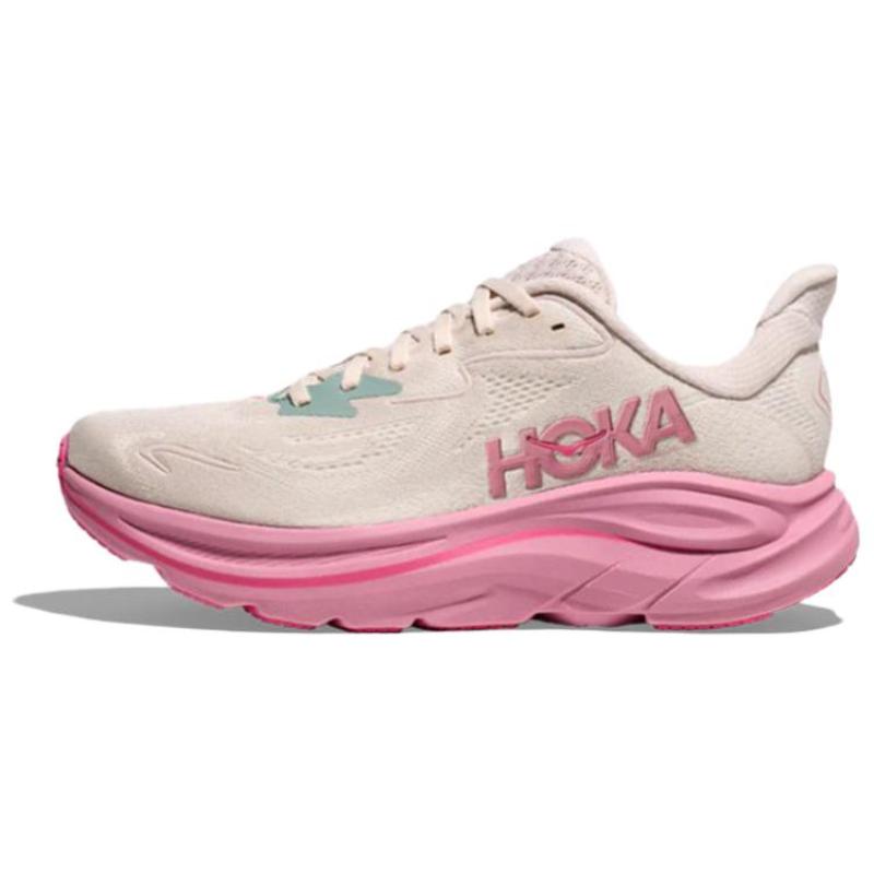 

HOKA ONE ONE CLIFTON 10 Slip Resistant Abrasion Resistant Low top Rubber/Foam Marathon Training City Commute Sneakers 1162050-RMD 39⅓ рожевий