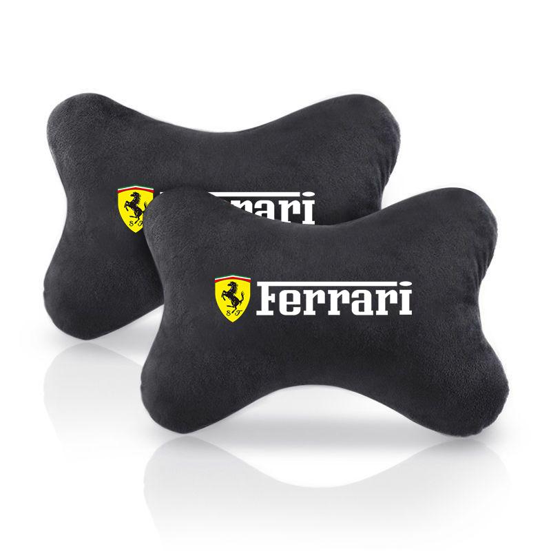 Car Neck Pillow Car Styling Safety Headrest Cover Auto Seat Belt Shoulder Pad For Ferrari Roma 488 Portofino F8 Roma Spider SF90 JG5