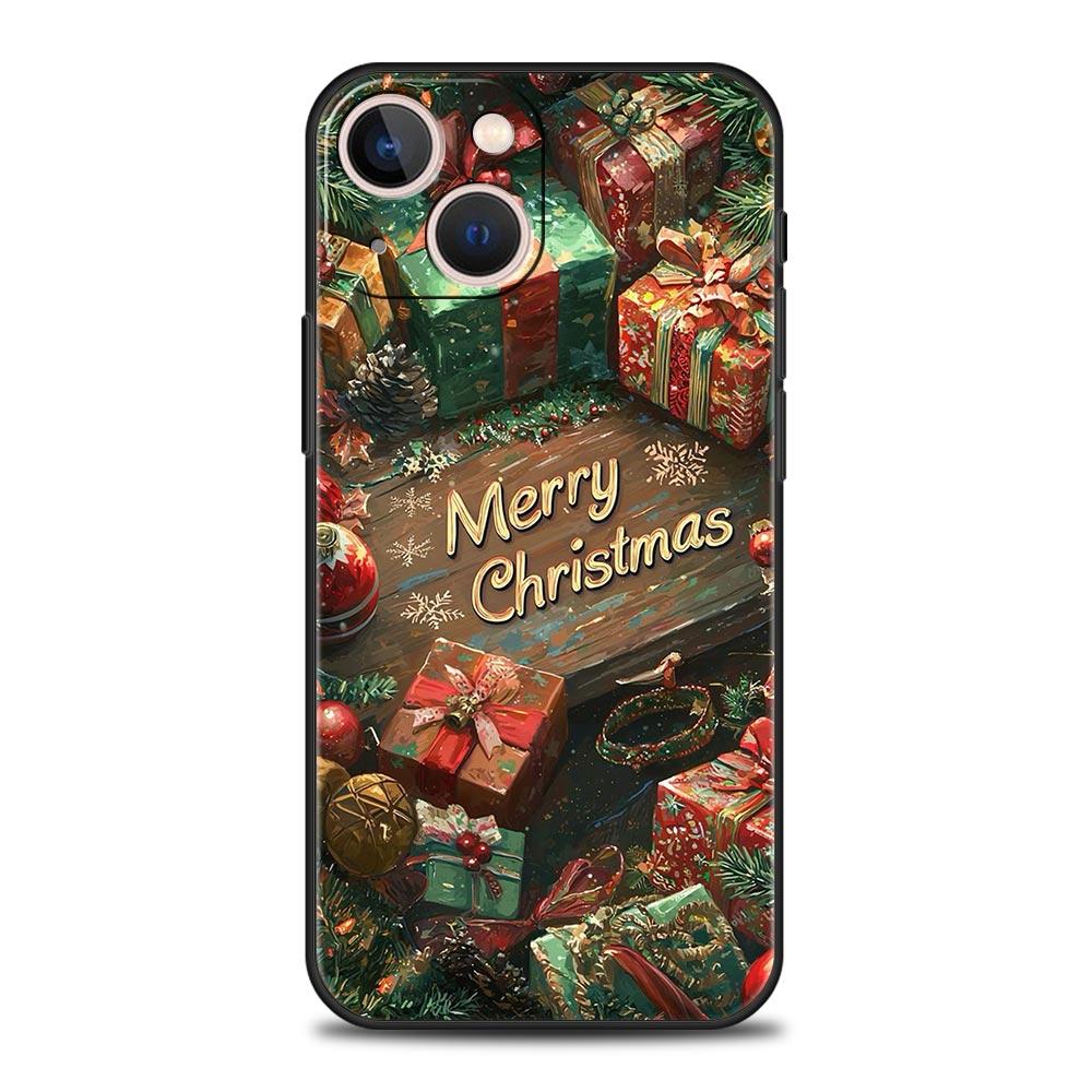 Frohe Weihnachten Handyhülle Cover für iPhone 17 16 15 14 13 12 Pro Max 11 Pro Max 17 AIR Plus Stoßfest Weiche TPU Hülle Funda Tasche