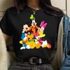 2025 New Popular Kawaii Disney T-shirt Cartoon Women Disney T-shirt Fun Top Fashion Women's T-shirt