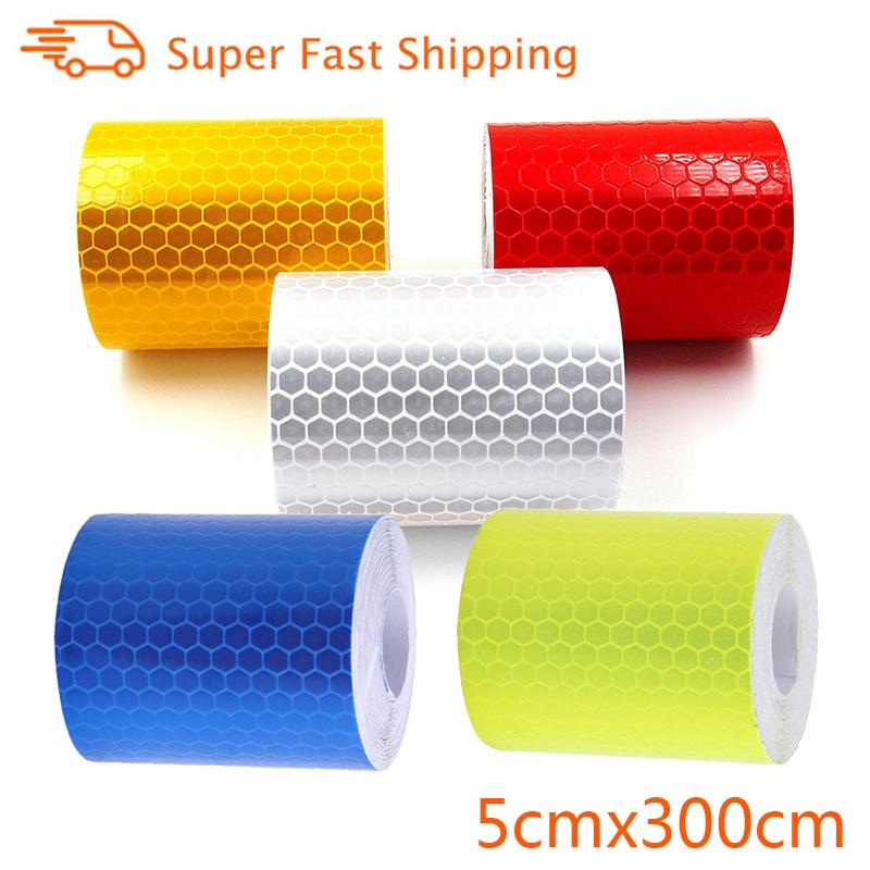 5cmx3m Bandă reflectorizantă pentru mașină Autocolantă de avertizare pentru siguranța auto Reflector Bandă de protecție Film pentru camioane Autocolante pentru motociclete