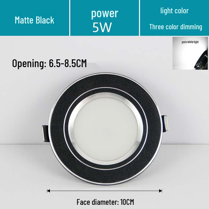 7.5-Inch Recessed Ceiling Downlight with 3-Color Dimming for Living Room