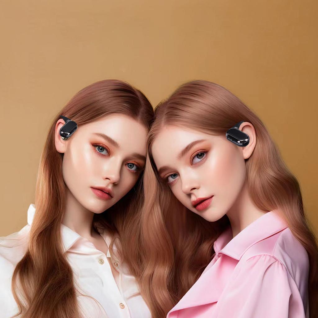 Wireless Earbuds Headphones with Flexible Earhook HiFi Sound ENC Noise Cancellation 60H for Cycling Running Workout