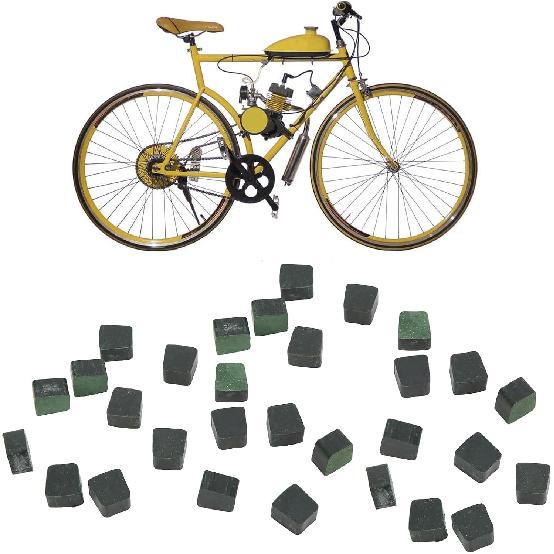 30Pcs Motorized Bicycle Clutch Pad, Engine Clutch Pads Square Shape Green Replacement for 49cc 80cc Motorized Bicycle Engine