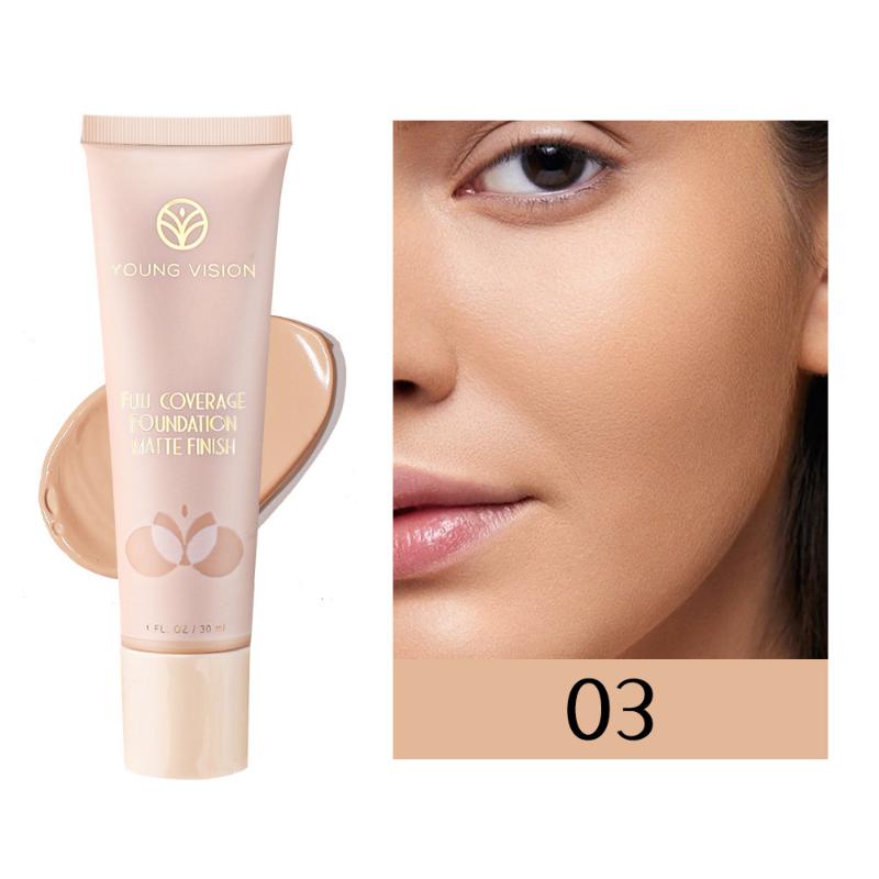 6-color Liquid Foundation, Invisible Modification of Skin Color, Foundation Cream, Concealer, Matte and Moisturizing