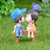 Couple Ornament Miniature Landscape Diy Decoration Garden Doll House Decoration