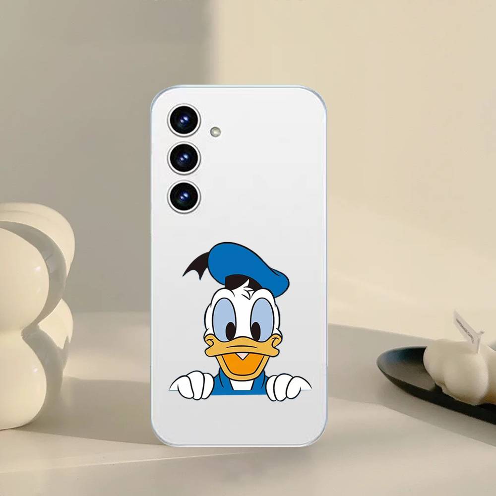 Cute D-Donald Duck Phone Case For Samsung Galaxy S21 S22 S23 S24 S25ULTRA FE Ultra Plus5G A52S Transparent Cover